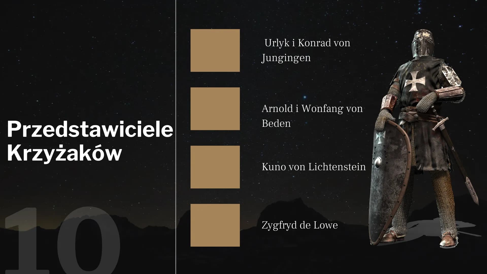 Zakon
krzyżacki
Aleksandra
Charchut
01 02
Jak powstał Zakon
Krzyżacki?
Początki działalności Krzyżaków
nie są jasne. Ostatnie badania
rzucaj