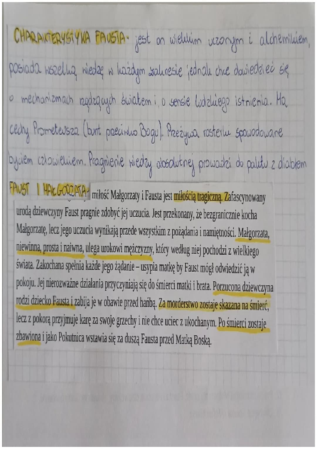 FAUST
1. Rozmowa w teatrze.
2. Zaklad Mefistofelesa o duszę Fausta.
3. Rozważania Fausta dotyczące sensu posiadania wiedzy, rozmowa z Wagner