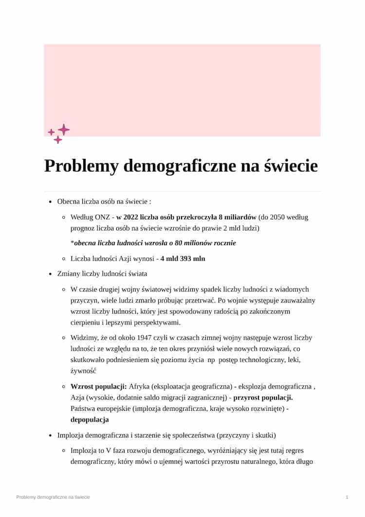 Know Problemy demograficzne na świecie thumbnail