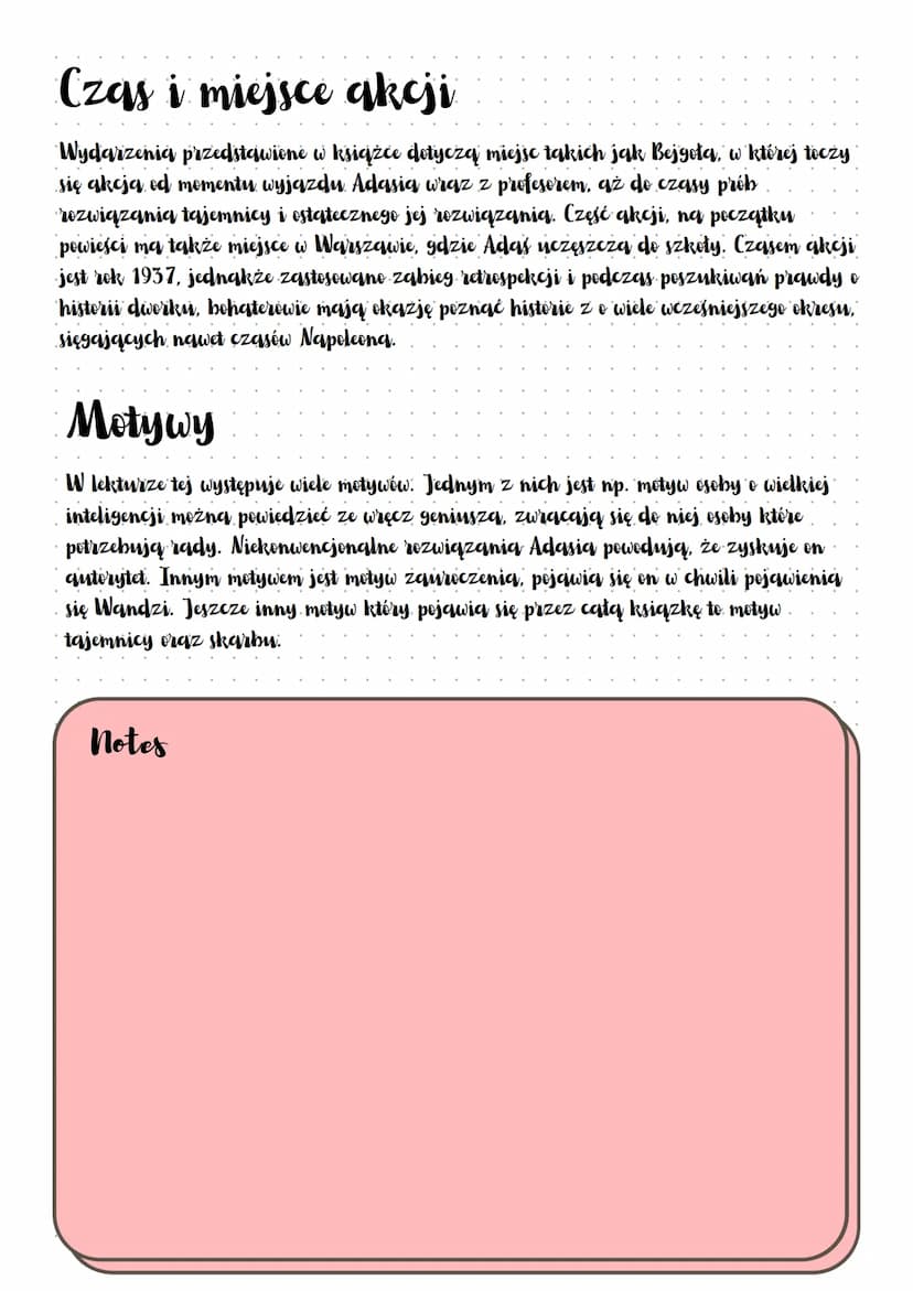 Szatan & 7 klasy
વા
પ
@notatkowy.swiat
Streszczenie
Adam lisowski jest ucziem Warszawskiego gimnazjum. Slyric z
detektywistycznych umiejetno
