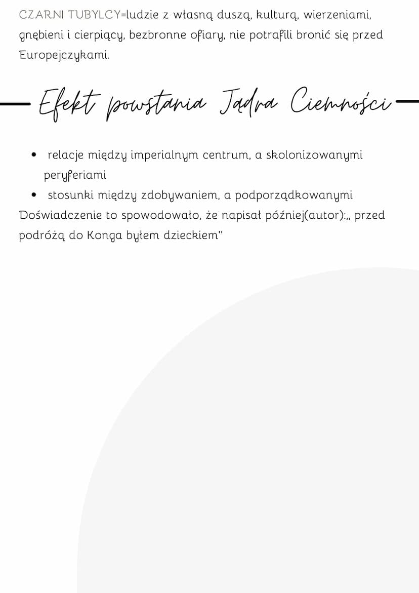 Jądro ciemności
JOSEPH CONRAD = angielski pisarz i
publicysta polskiego pochodzenia. Józef
Korzeniowski był synem pisarza Apollona
Korzeniow
