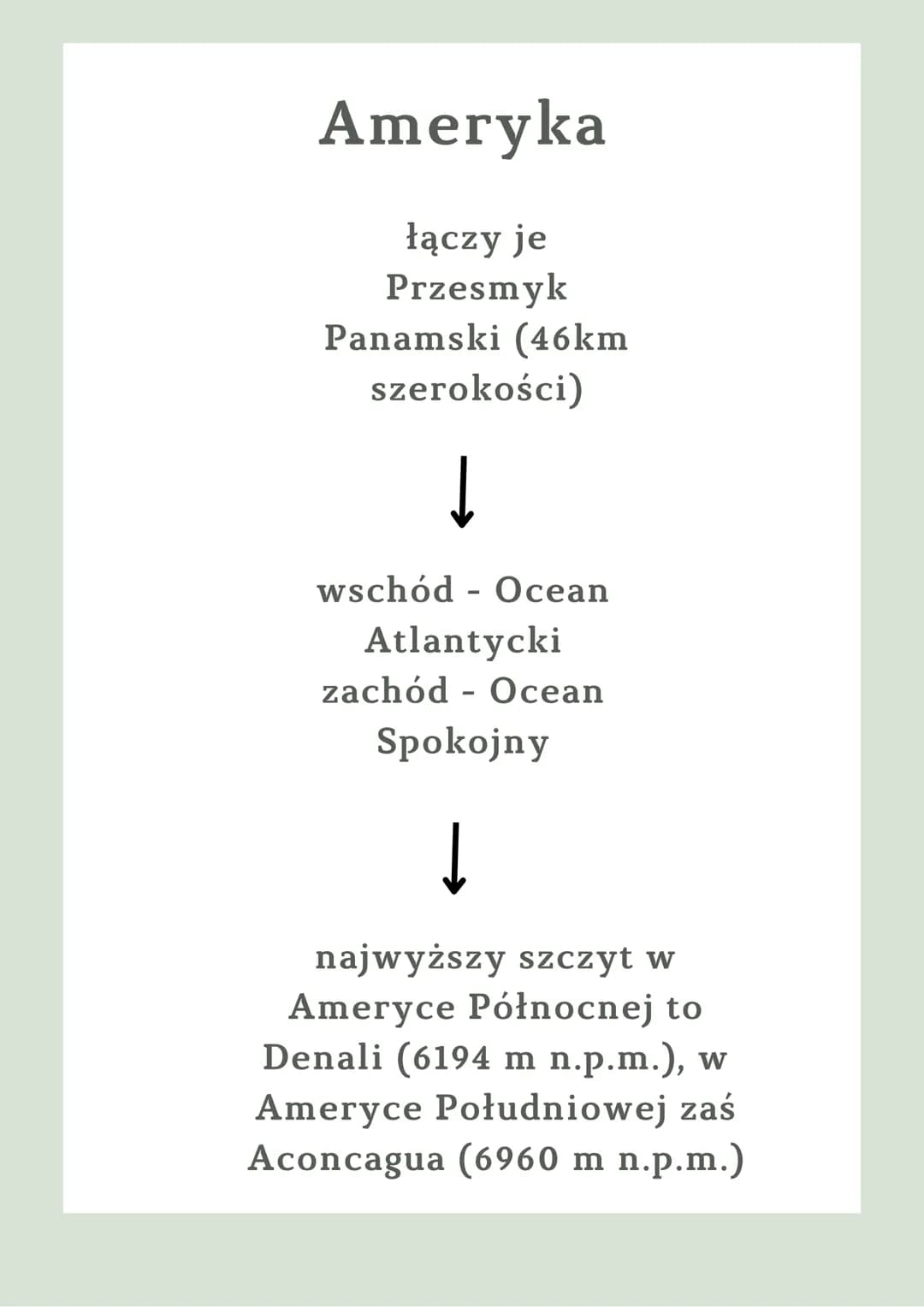 Ameryka
północna
półkula
zachodnia
Ameryka
półkula północna
Ameryka
południowa
łączy je
Przesmyk
Panamski (46km
szerokości)
Į
półkula
zachod