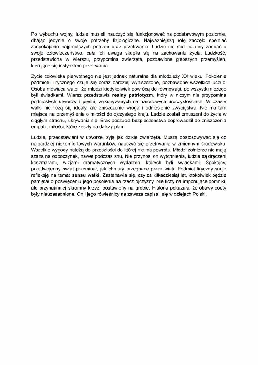 Krzysztof Kamil Baczyński
Wybrane utwory
Przypowieść
Wiersz Krzysztofa Kamila Baczyńskiego „Przypowieść" powstał w listopadzie 1941 roku i
z
