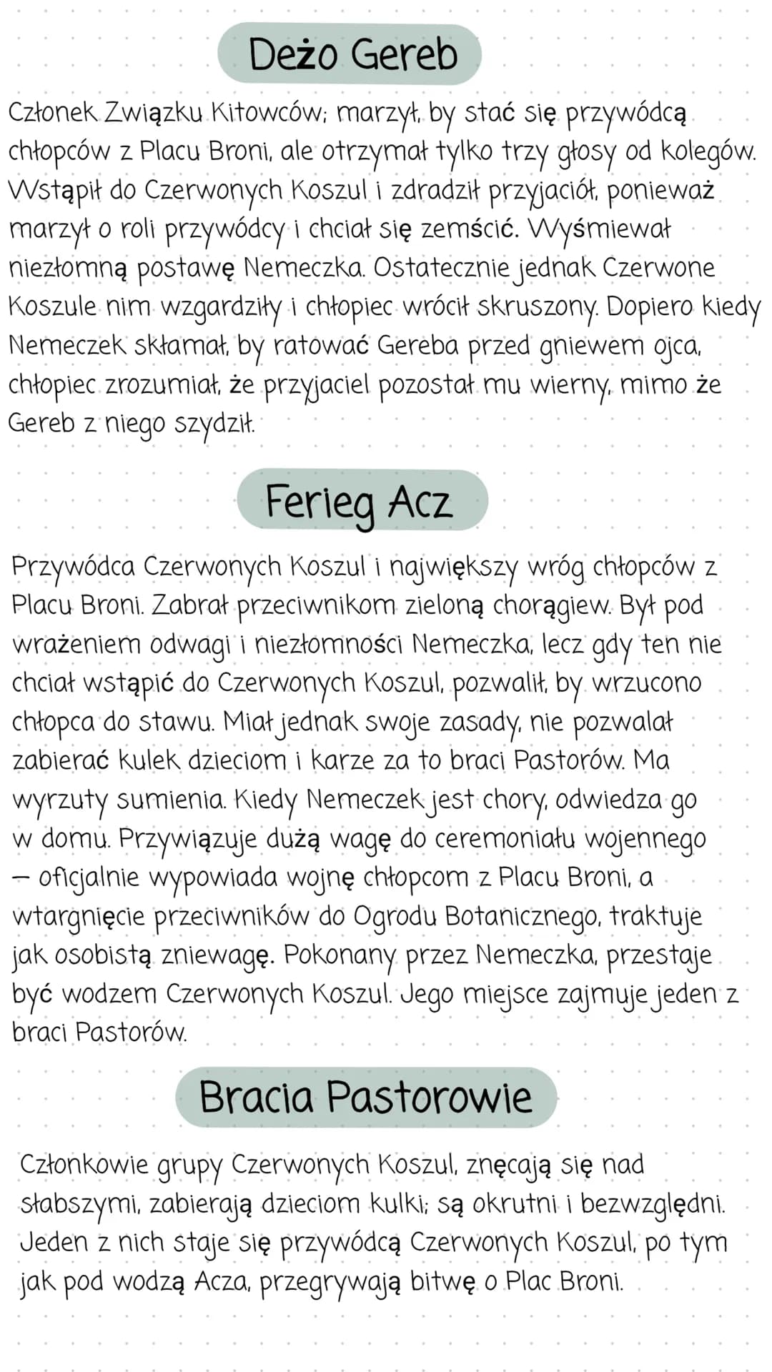 Chłopcy z Placu Broni
Streszczenie
W pewien marcowy dzień uczniowie czekają na zakończenie
lekcji. Jeden z nich, Czonakosz przekazuje przez 