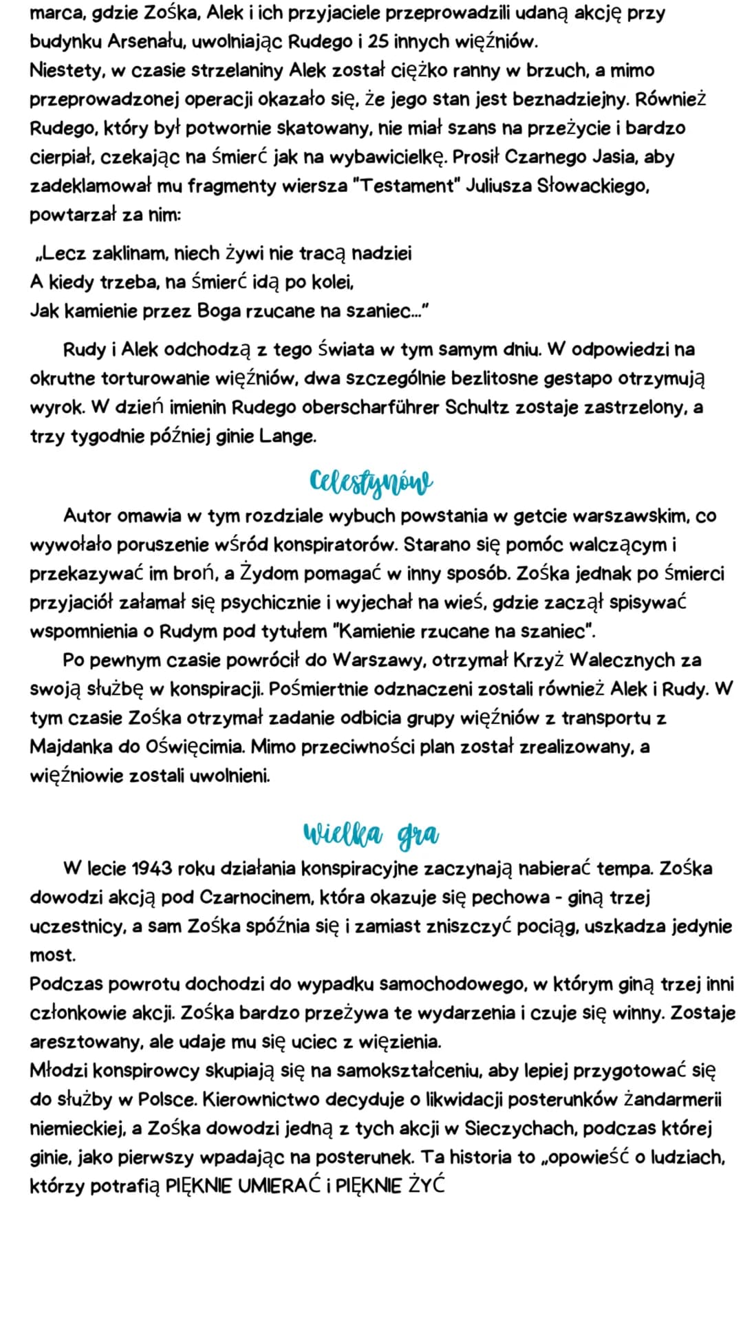 Karfienie na szaniec
ALEKSANDER KAMIŃSKI
geneza
Kamienie na szaniec to książka napisana przez Aleksandra Kamińskiego, który był
organizatore