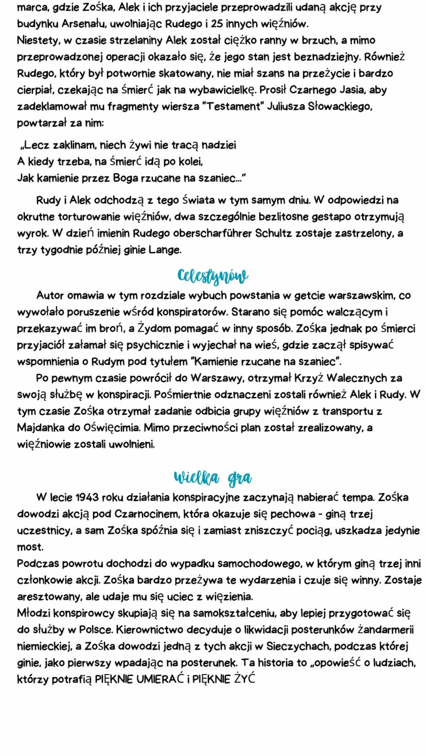 Karfienie na szaniec
ALEKSANDER KAMIŃSKI
geneza
Kamienie na szaniec to książka napisana przez Aleksandra Kamińskiego, który był
organizatore