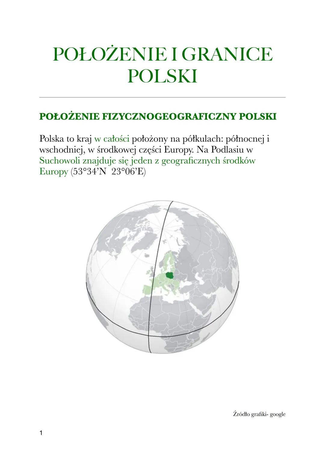 Położenie i granice Polski