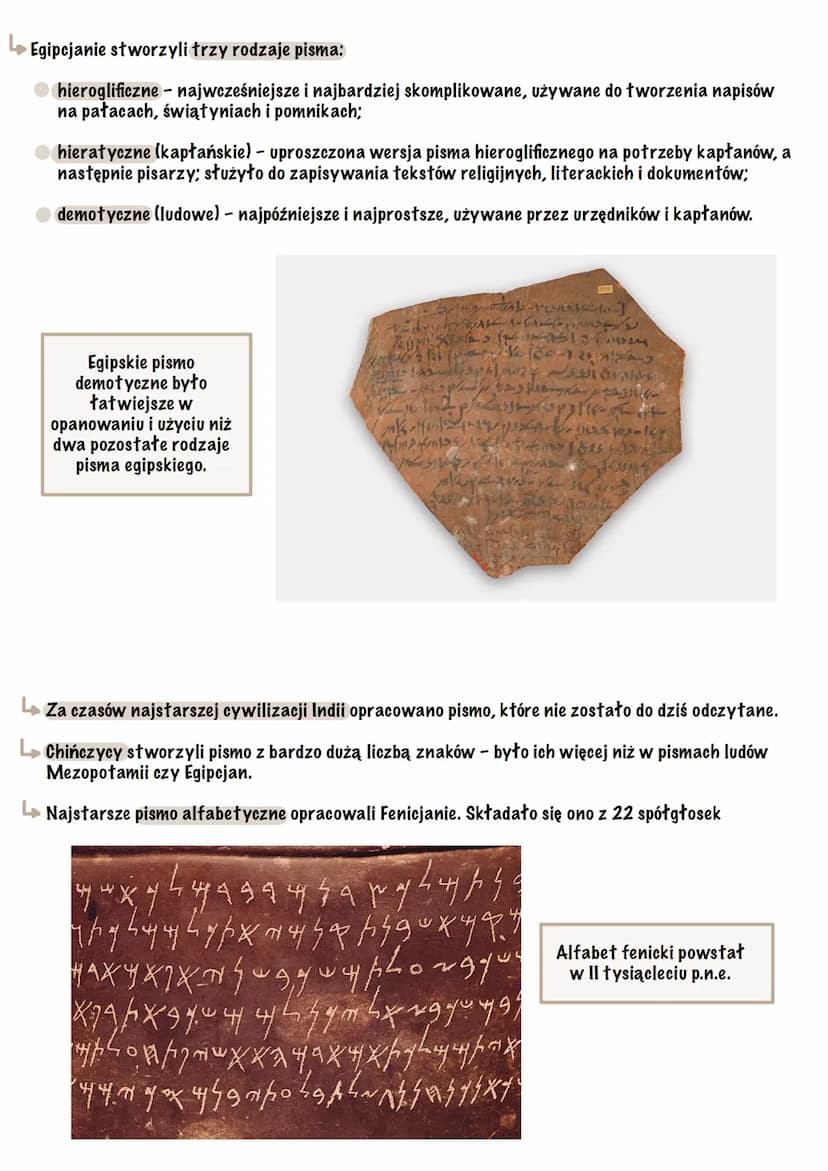 Pismo w czasach
starożytnych
Znaczenie pisma i jego wykorzystanie
Pismo umożliwia ludziom przekazywanie i utrwalanie informacji.
Początkowo 
