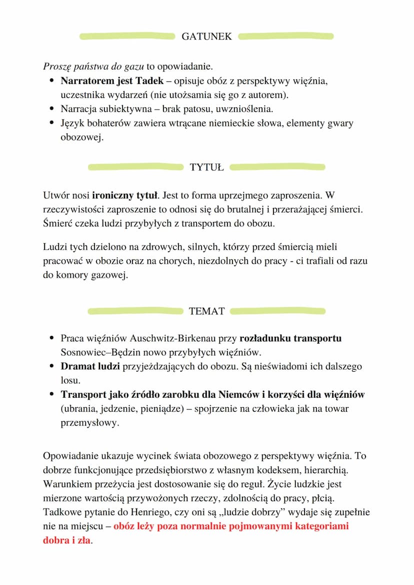 Prosze państwa do gazu
Tadeusz Borowski
O AUTORZE
• żył w latach 1922-1951
• pisarz, poeta, publicysta należący do pokolenia Kolumbów
• stud