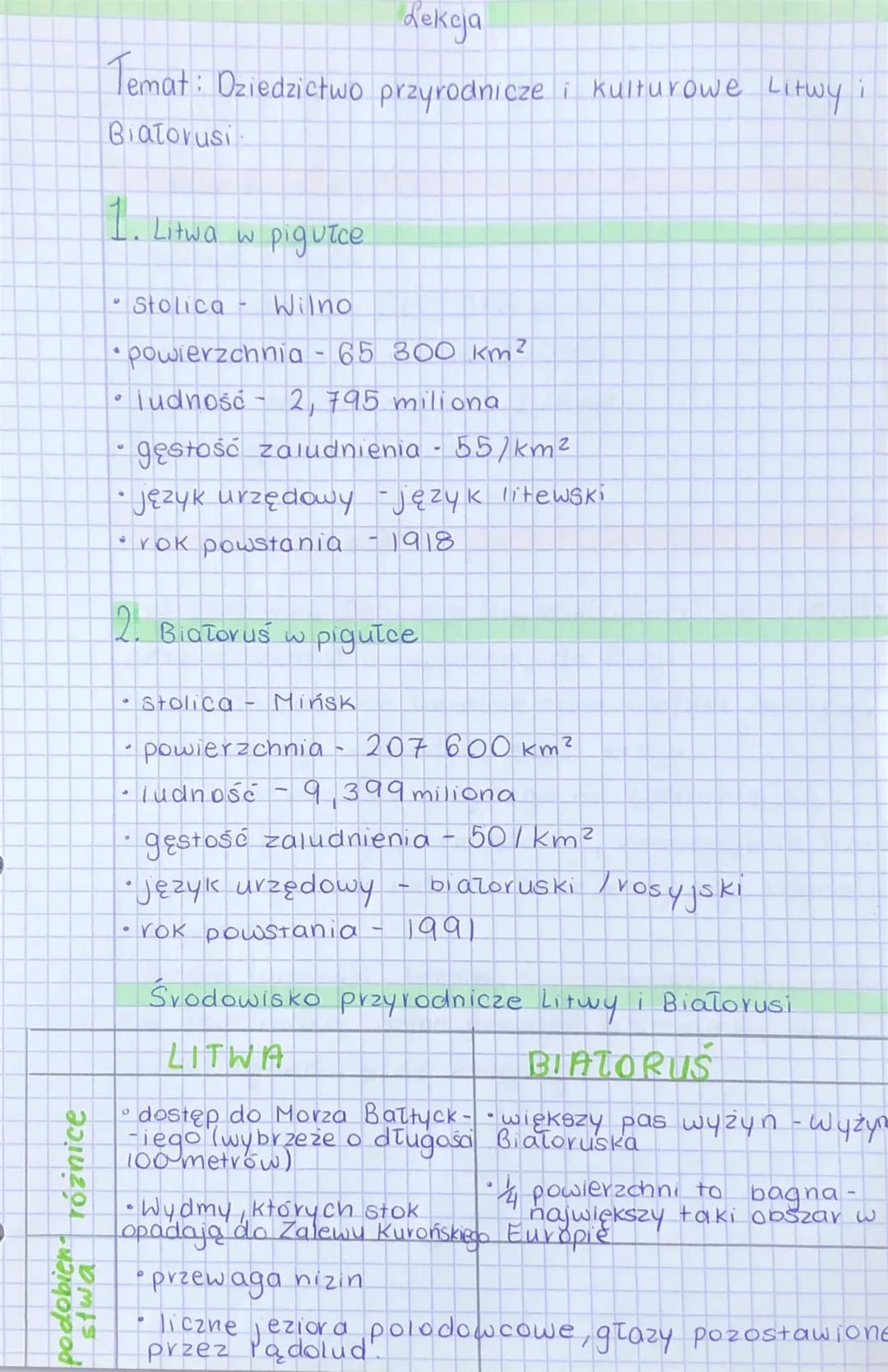 dziedzictwo przyrodnicze i kulturowe Litwy i Białorusi 