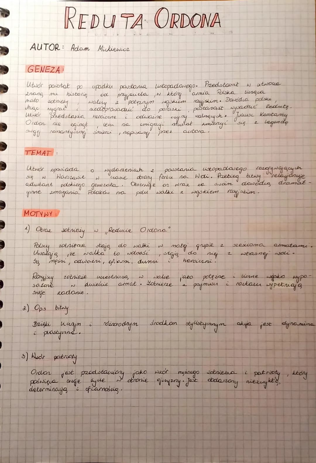 AUTOR: Adam Mickiewicz
REDUTA ORDONA
GENEZA
Utwór powstał po
2nang mu
historię
mato sotnieży
wygrać
predstawia
Mcgc
Utwor
Ordon
agingt
Onge 