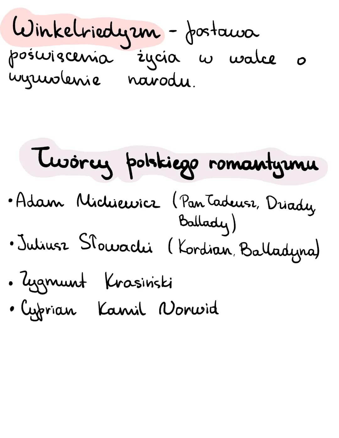 Romantyzm XVIII-XIX
Glówne poscia i idee:
Mesjanizm- wiara w to, że jednostka albo
naród ma jakąś wielką misję do spełnienia.
Hasto głoszone