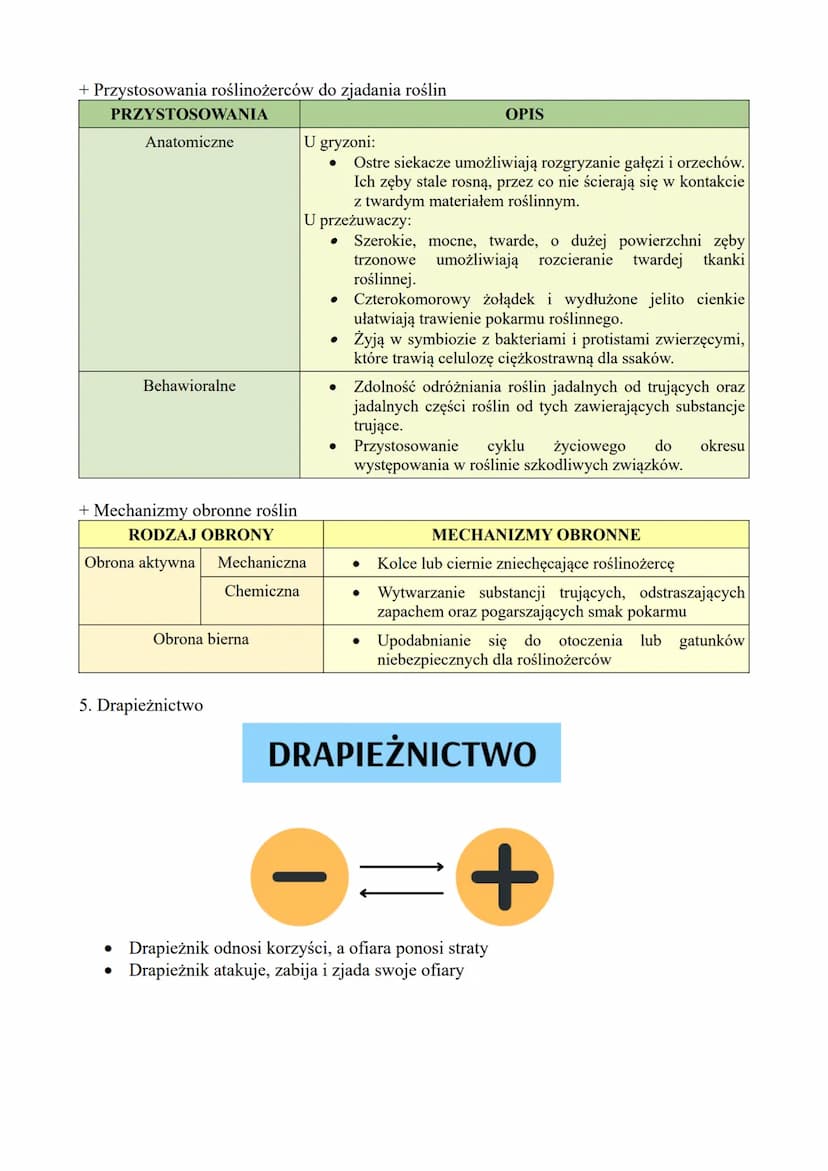 ODDZIAŁYWANIE ANTAGONISTYCZNE MIĘDZY ORGANIZMAMI
Oddziaływania przynoszące straty przynajmniej jednemu organizmowi.
1. Typy oddziaływań anta