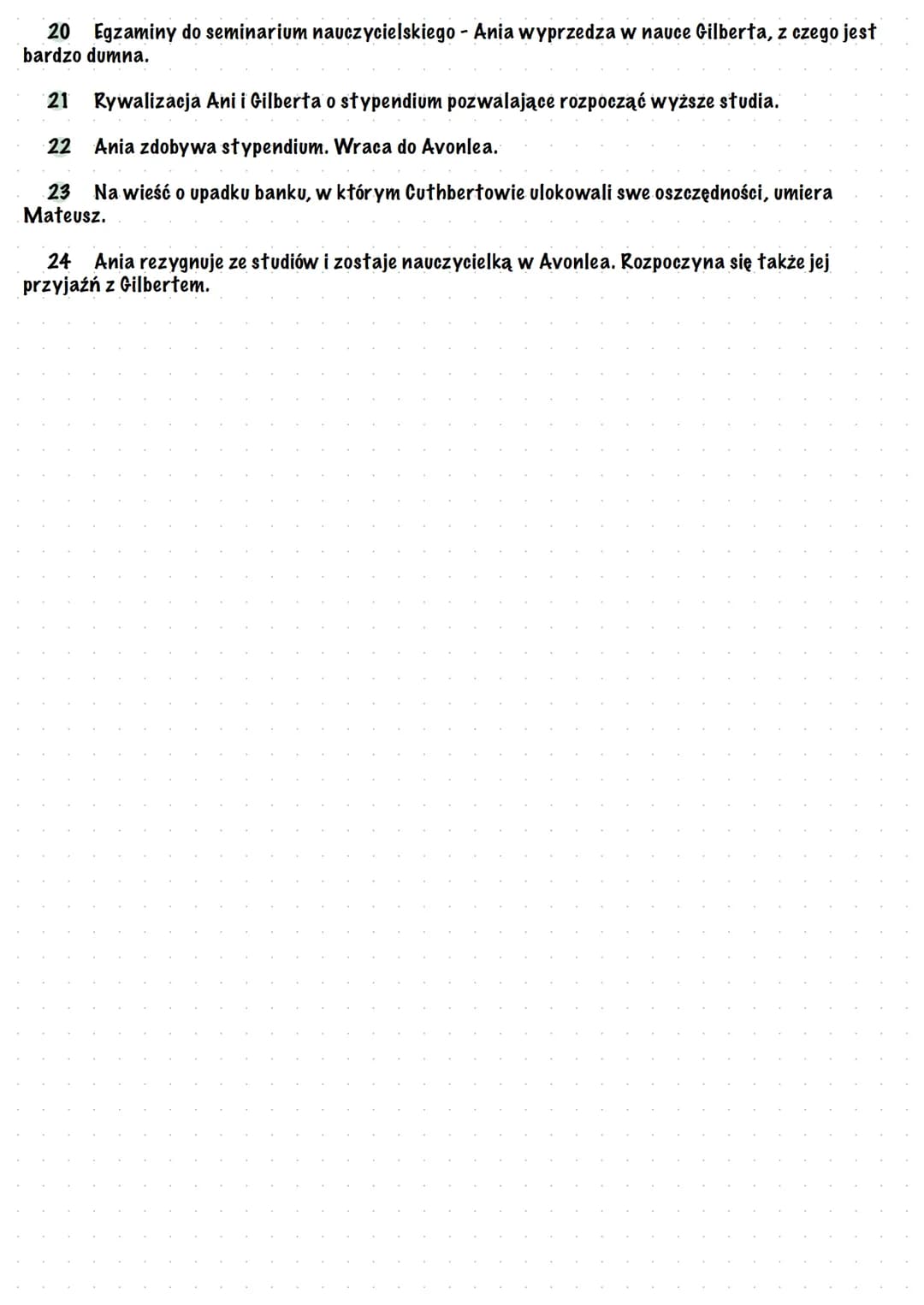 Lucy Maud Montgomery
Anias
Zielonego Wzgórza
Czas i miejsce akcji
> Akcja powieści Lucy Maud Montgomery rozpoczyna się w czerwcu 1876 roku i