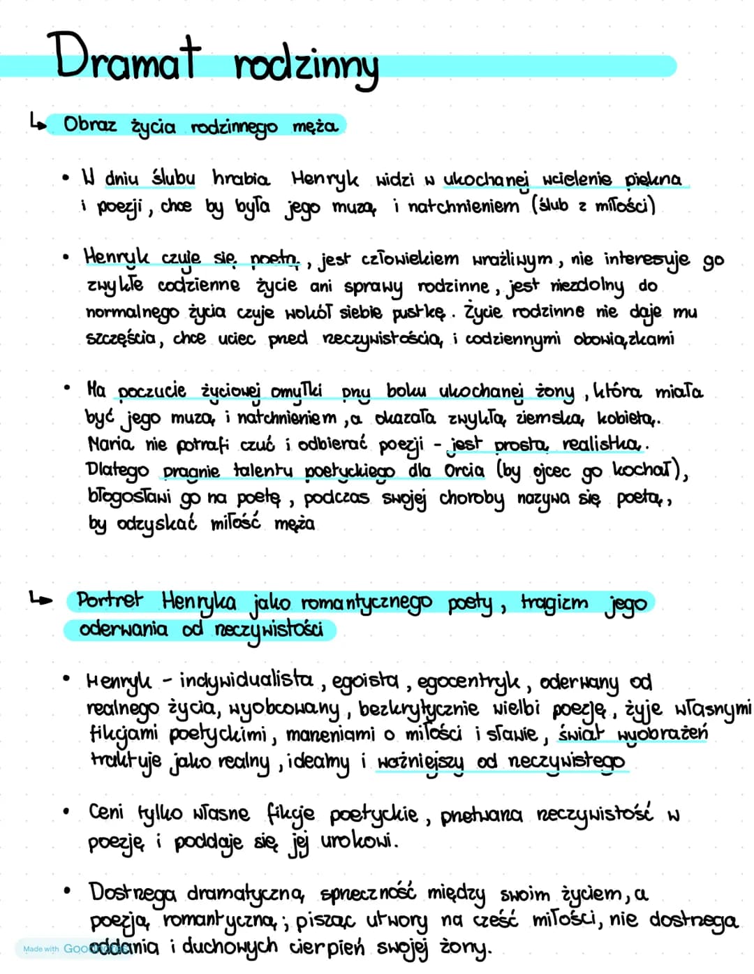 Nie boska
komedia Zygmunt Krasiński
↳ Dramat romantyczny - zerwanie z zasadą trzech jedności,
luźna struktura, pnemieszanie scen realistyczn
