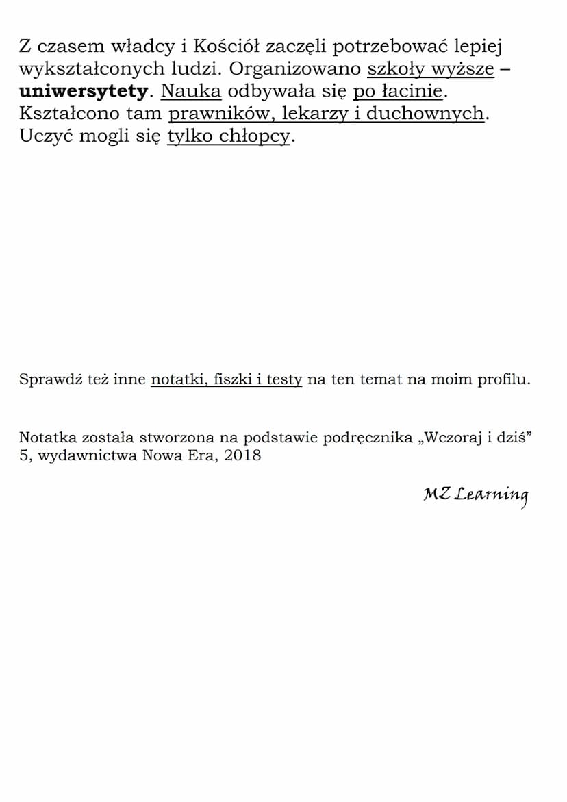 Kościół w średniowieczu
Do stanu duchownego mogli wstępować przedstawiciele
innych stanów. Kandydat na duchownego musiał:
- zdobyć wykształc