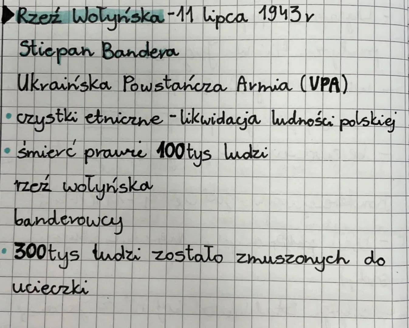 •Rzeź Wołyńska-11 lipca 1943 v
Stiepan Bandera
Ukrainska Powstańcza Armia (UPA)
• czystki etniczne - likwidacja ludności polskiej
smierc pra