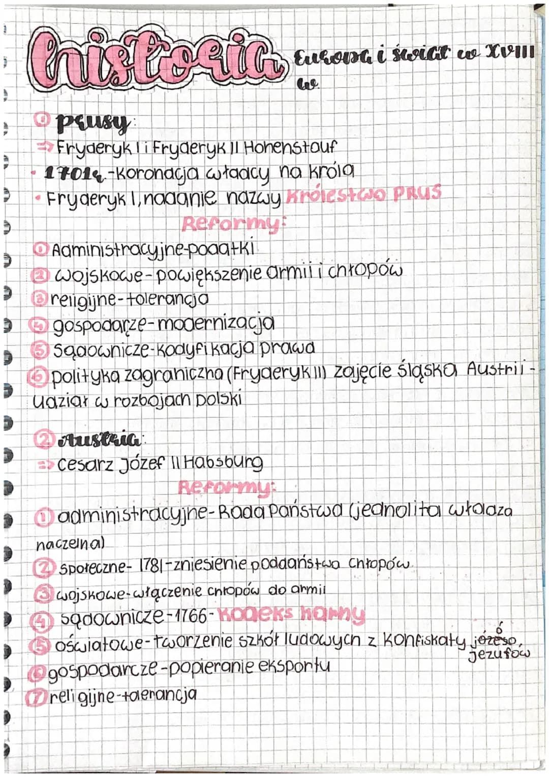 }
}
historia
TⒸ prusy
→Fryderyk li Fryderyk II Hohenstouf
17014-koronacja władcy na króla
• Fryderyk 1, nadanie nazwy kholestwo PRUS
Reformy