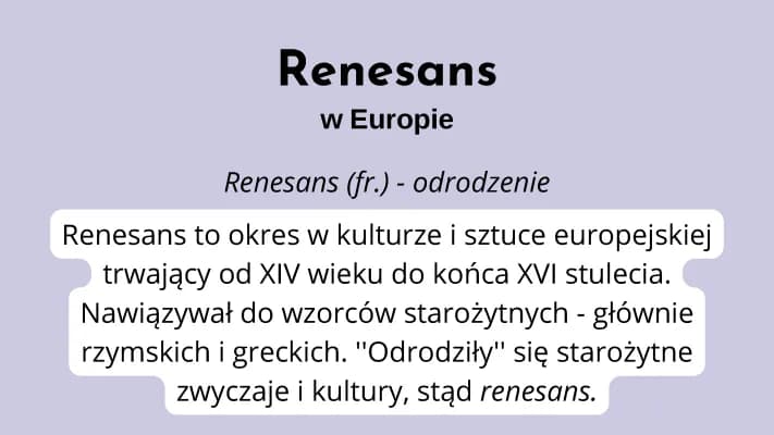 Know Renesans - narodziny nowej epoki i kultura renesansu w Europie thumbnail