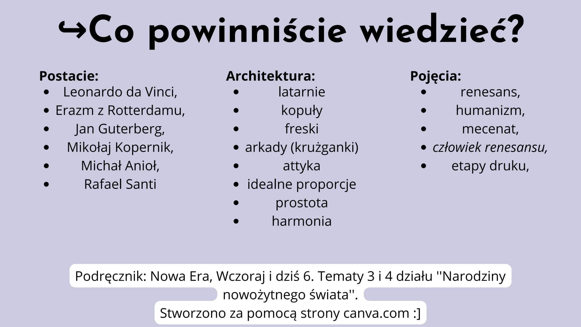 Renesans
w Europie
Renesans (fr.) - odrodzenie
Renesans to okres w kulturze i sztuce europejskiej
trwający od XIV wieku do końca XVI stuleci