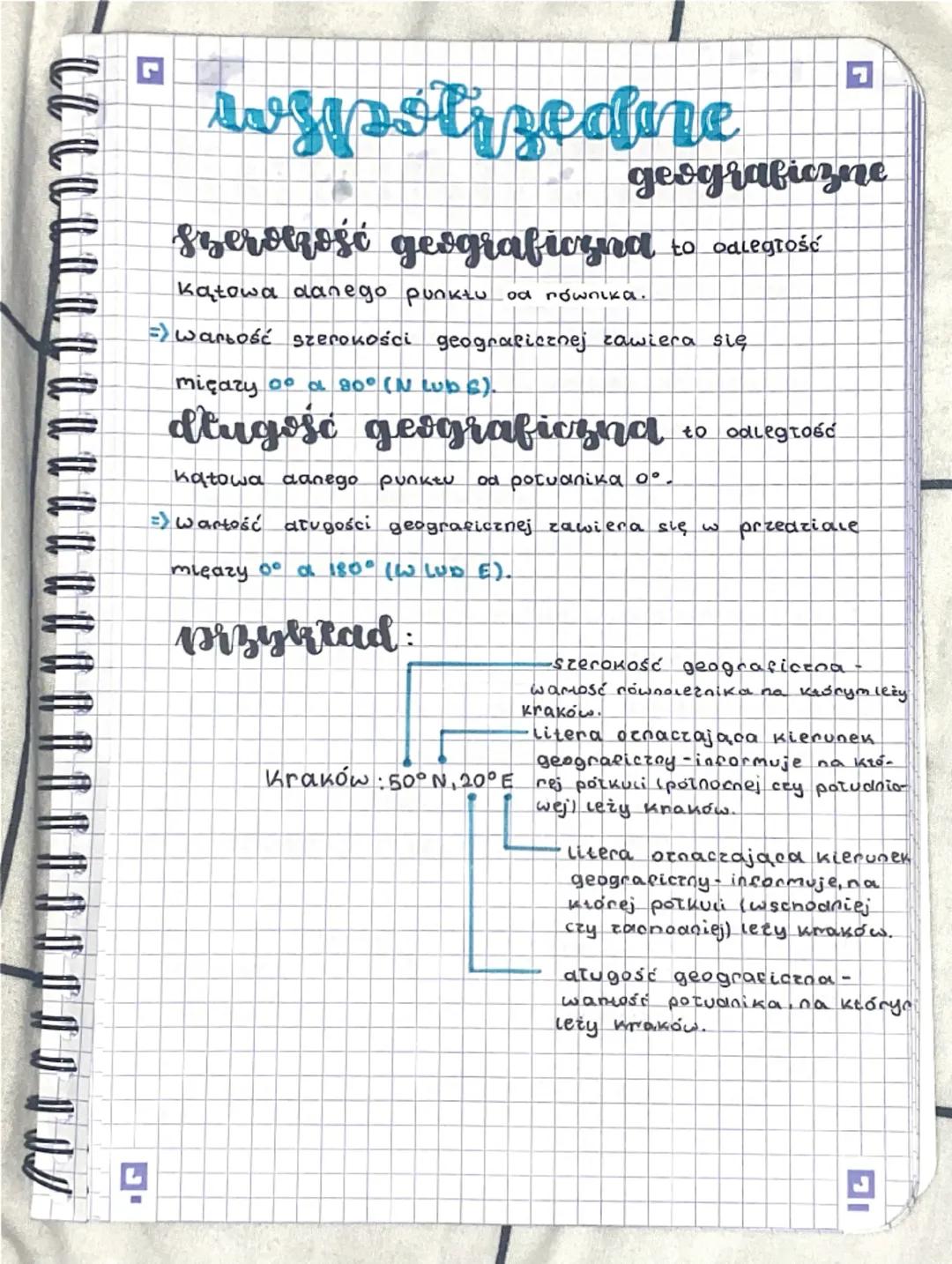 L
G
wspolizedine
geograficzne
Szerokość geograficzna to odległość
Kątowa danego punktu od równika.
=> wartość szerokości geograficznej zawie