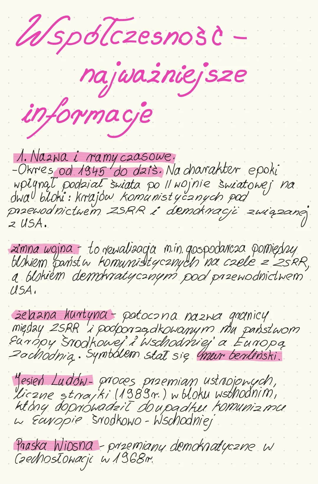 Najważniejsze wydarzenia historyczne Polski i świata - od 1945 roku do dziś