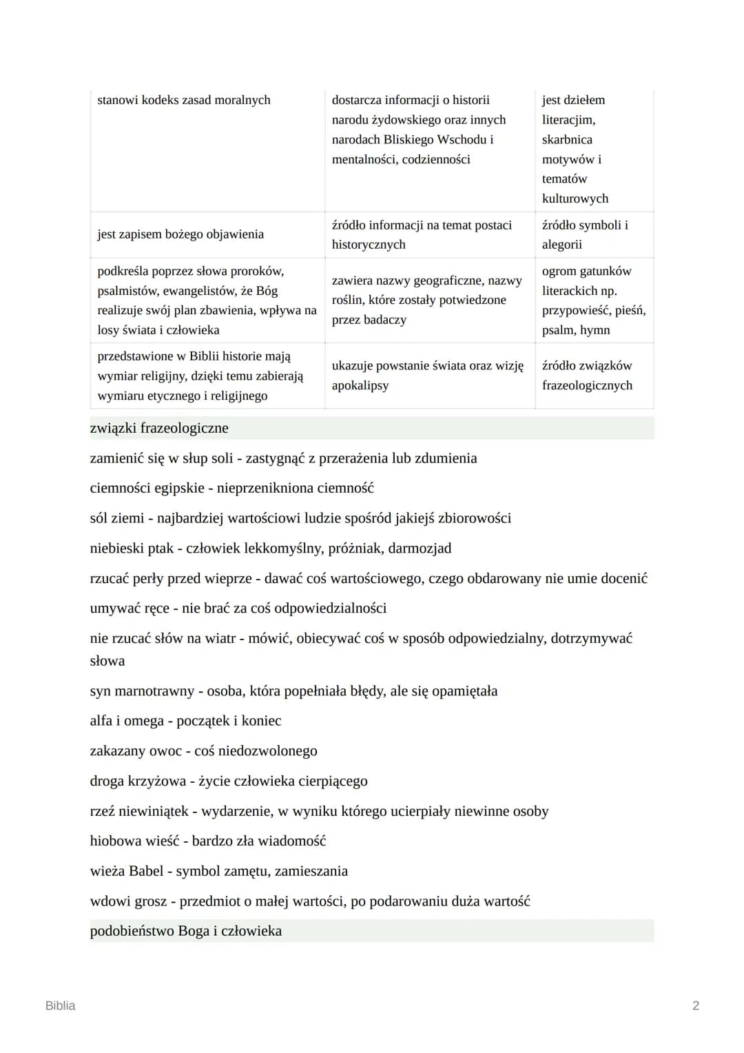 Biblia
Biblia
nazwa
pochodzi od greckiego słowa biblios oznaczającego łodygę papirusu, natomiast od tego
słowa pochodzi słowo biblion co ozn