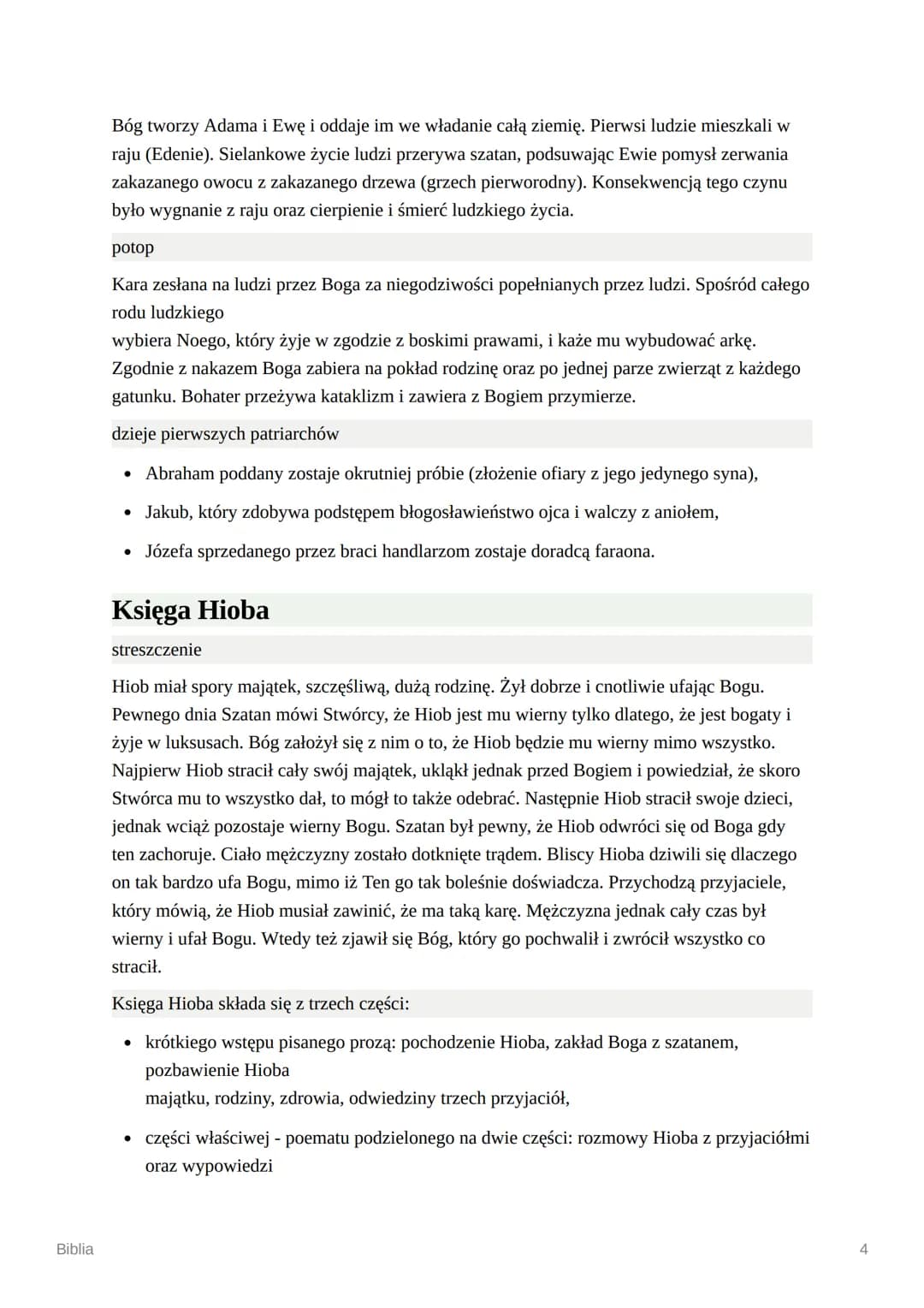 Biblia
Biblia
nazwa
pochodzi od greckiego słowa biblios oznaczającego łodygę papirusu, natomiast od tego
słowa pochodzi słowo biblion co ozn