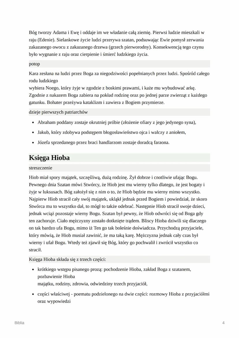 Biblia
Biblia
nazwa
pochodzi od greckiego słowa biblios oznaczającego łodygę papirusu, natomiast od tego
słowa pochodzi słowo biblion co ozn