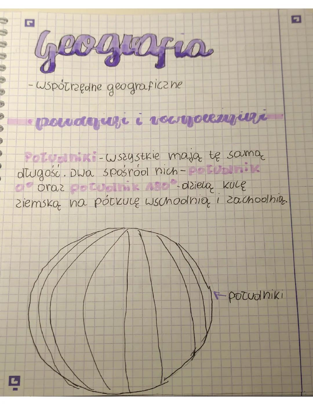 Geografia - Współrzędne Geograficzne dla Klasy 6