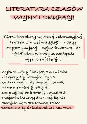 Know Literatura wojny i okupacji  thumbnail