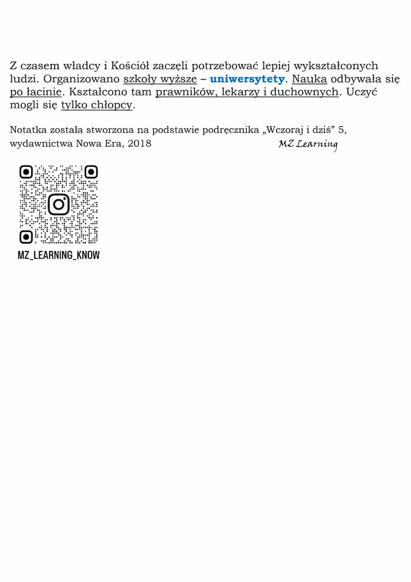 --- OCR Start ---
MZ_LEARNING_KNOW
Kościół w średniowieczu
Klasa 5, Wczoraj i dziś, Nowa Era
Społeczeństwo średniowiecza
Do stanu duchownego