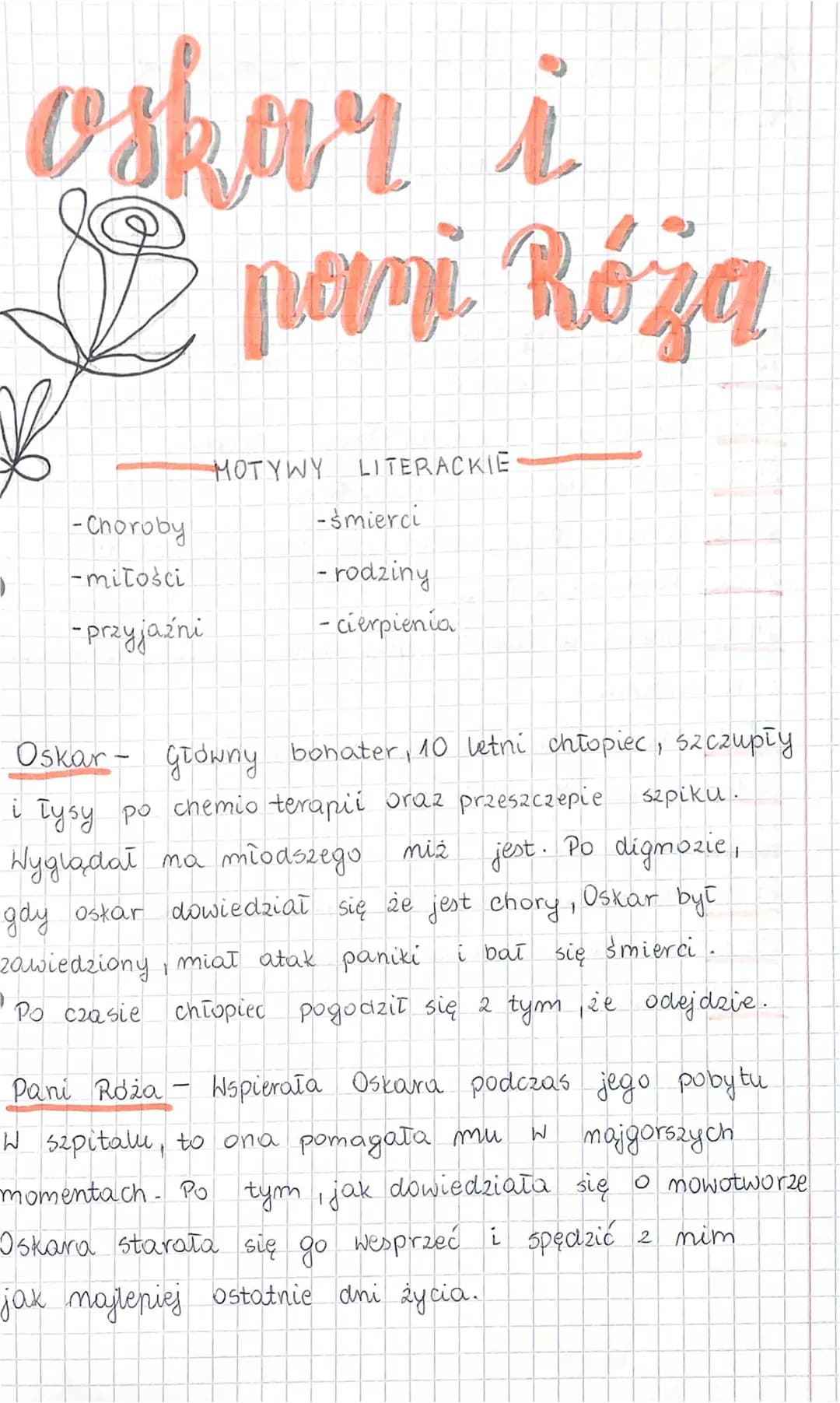 Oskar i pani Róża - Streszczenie, Opracowanie i Testy