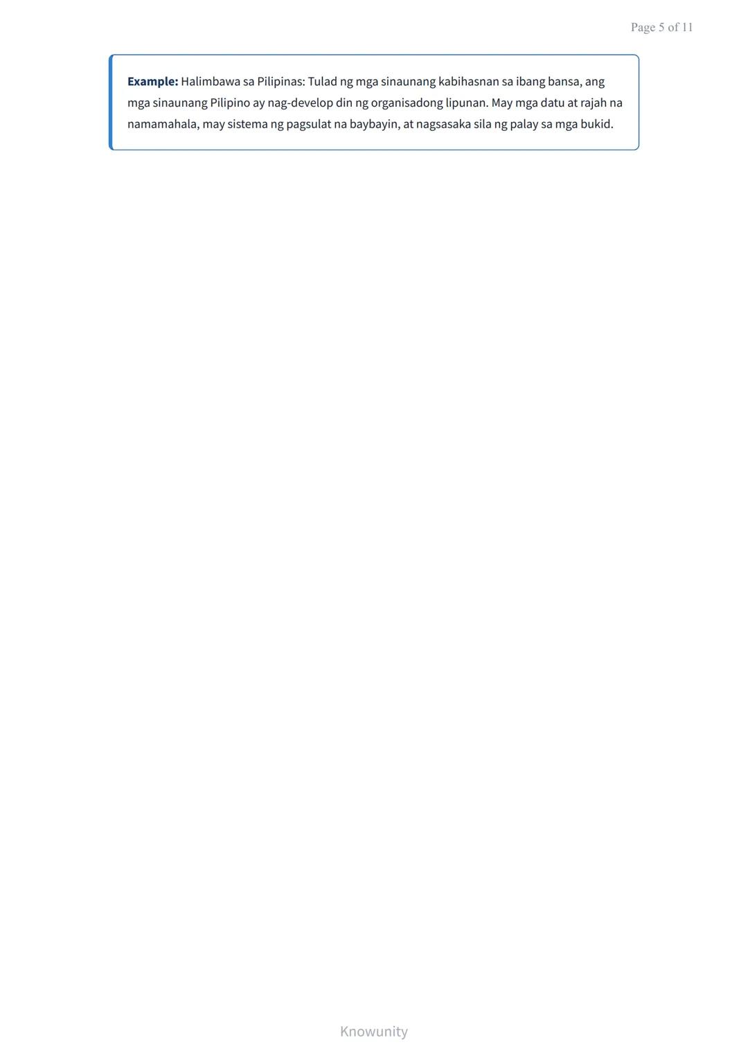 # Sinauang Kabihasnan ng Daigdig: Pagkakatulad at Pagkakaiba

Pag-aaral ng mga sinauang kabihasnan at kanilang mga katangian

## Mga Layunin