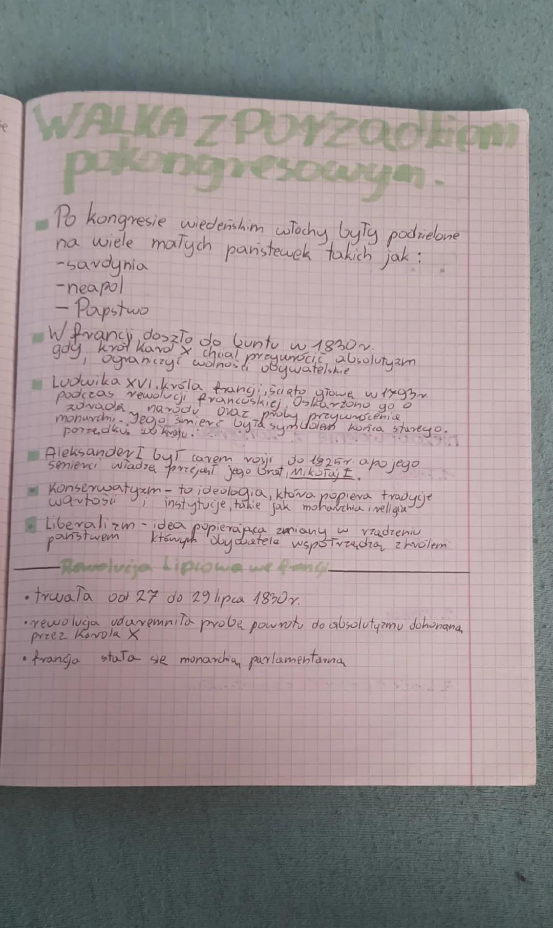 WALKA Z POYZaoFem
pokongresowym.
Po kongresie wiedeńskim włochy były podzielone
na wiele małych państewek takich jak:
-savdynia
-neapol
- Pa
