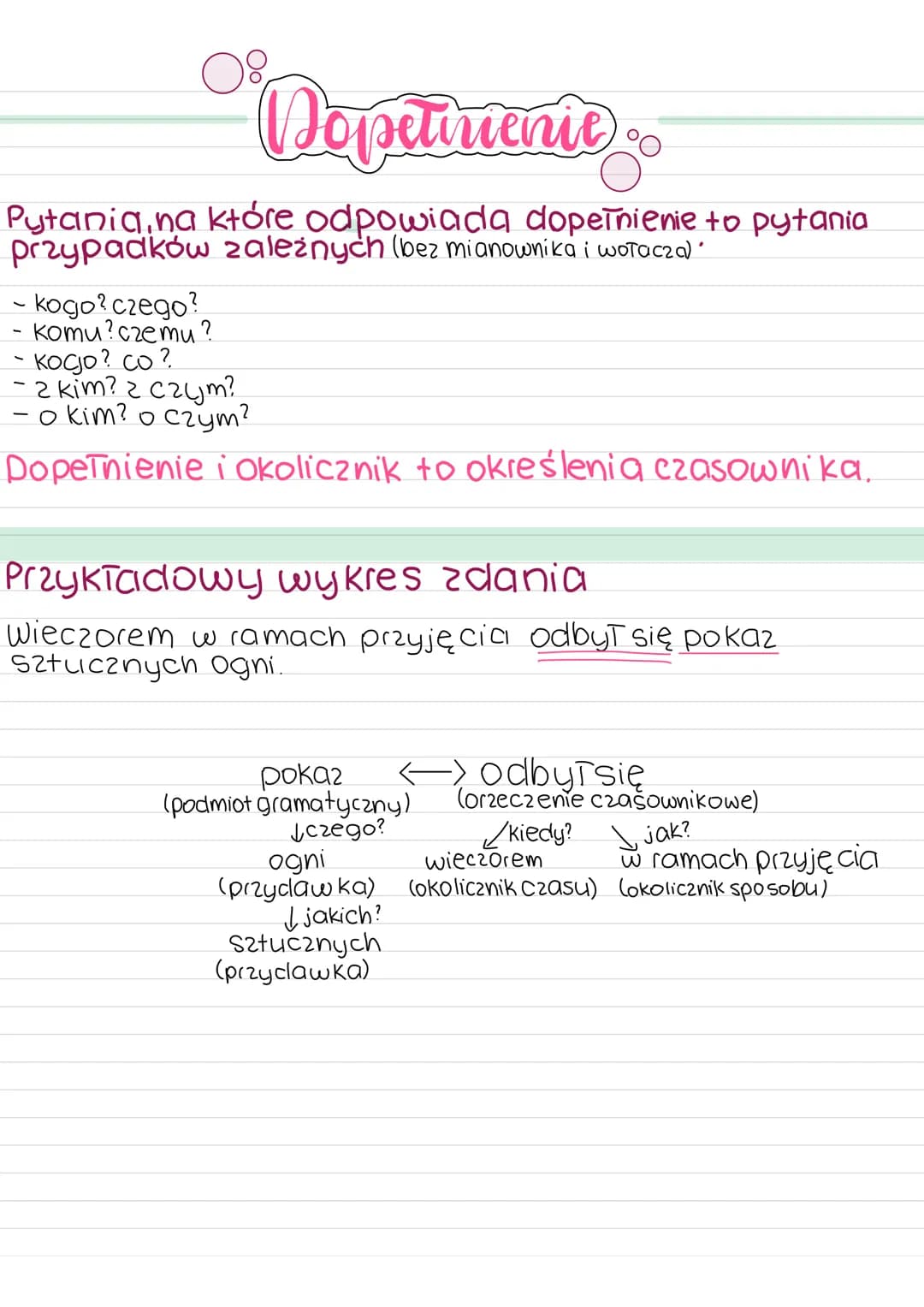 Orzeczenie
Orzeczenie czasownikowe (zwykie)
Ola myła się w czasie gdly Basia bawiła się 2 pieskiem.
Zrobiłam obiad popołudniu kiedy już było