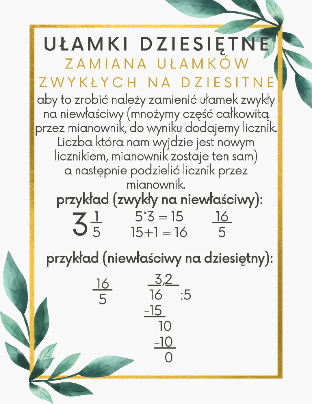 Ułamki dziesiętne