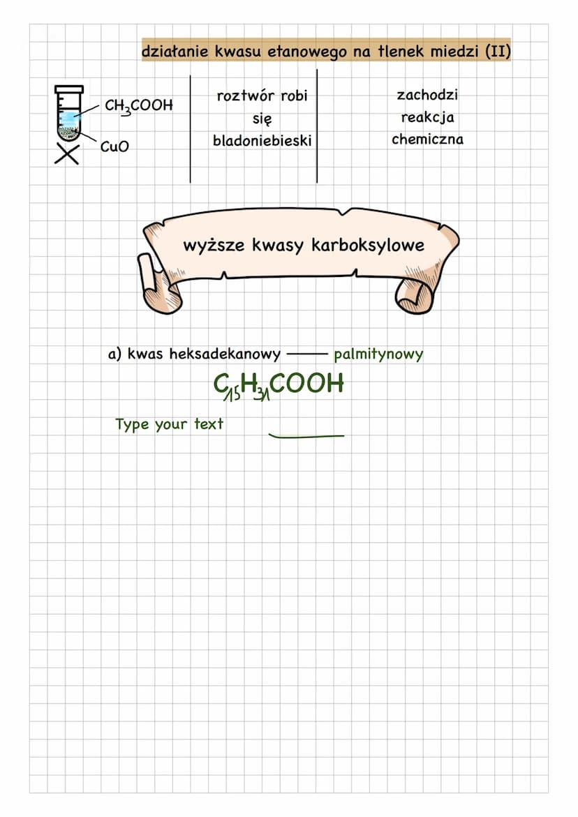 -COOH grupa karboksylowa
HCOOH
KWASY
KARBOKSYLOWE
kwas metanowy
WŁAŚCIWOŚCI
CH₂
grupa hydroksylowa
NAZWY: dodajemy końcówkę ,,-owy" do nazwy
