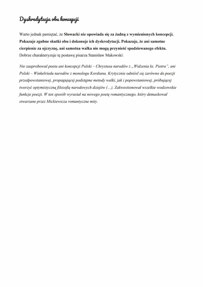 Winkelriedyzm w Kordianie - definicja pojęcia i charakterystyka
Winkelriedyzm to koncepcja narodowo-wyzwoleńcza opozycyjna w stosunku do
Mic