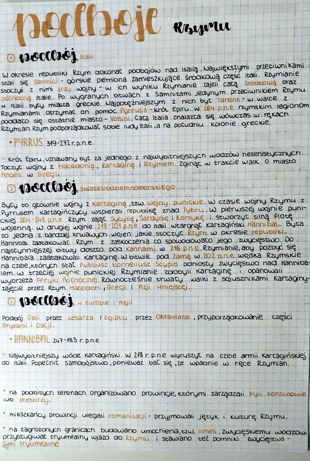 poclboje
Ⓒ pocllsój
W okresie republiki Rzym dokonat podbojów nad Italią. Największymi przeciwnikami
stali się samnici - górskie plemiona za