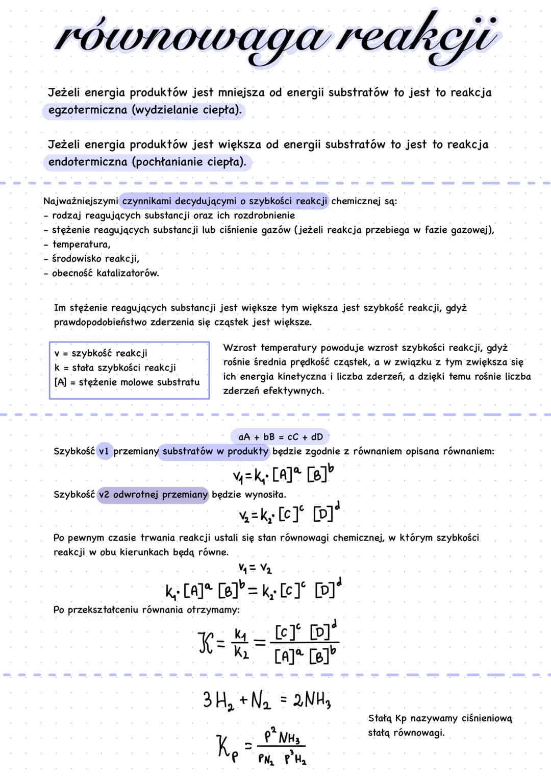 równowaga reakcji
Jeżeli energia produktów jest mniejsza od energii substratów to jest to reakcja
egzotermiczna (wydzielanie ciepła).
Jeżeli