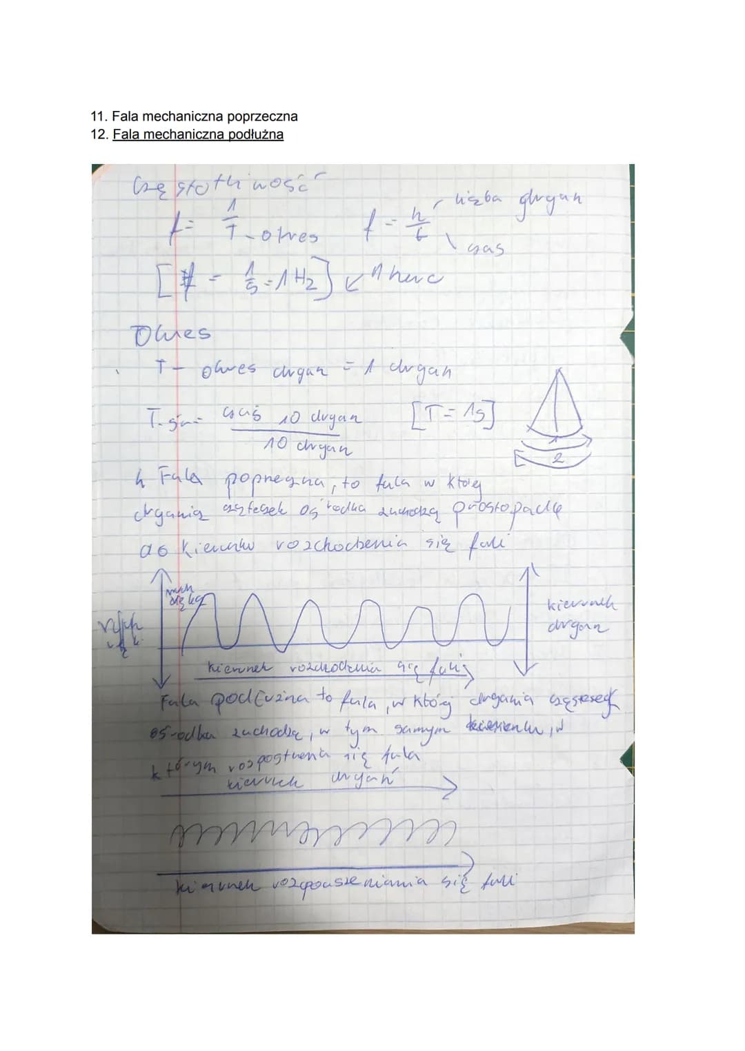 Ruch drgający, fale mechaniczne
1 Ruch drgający.
Ruch drgający to ruch, kiedy ciało porusza się tam i z powrotem po tym samym torze.
2. Fala