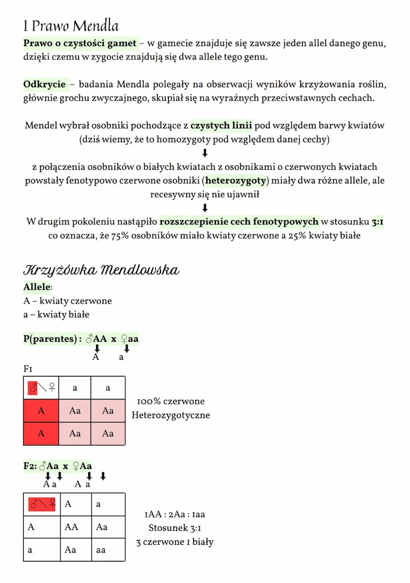 GENETYKA KLASYCZNA
Terminy
Genotyp - zespół wszystkich genów występujących w organizmie
Fenotyp - widoczne cechy organizmu oraz jego cechy f