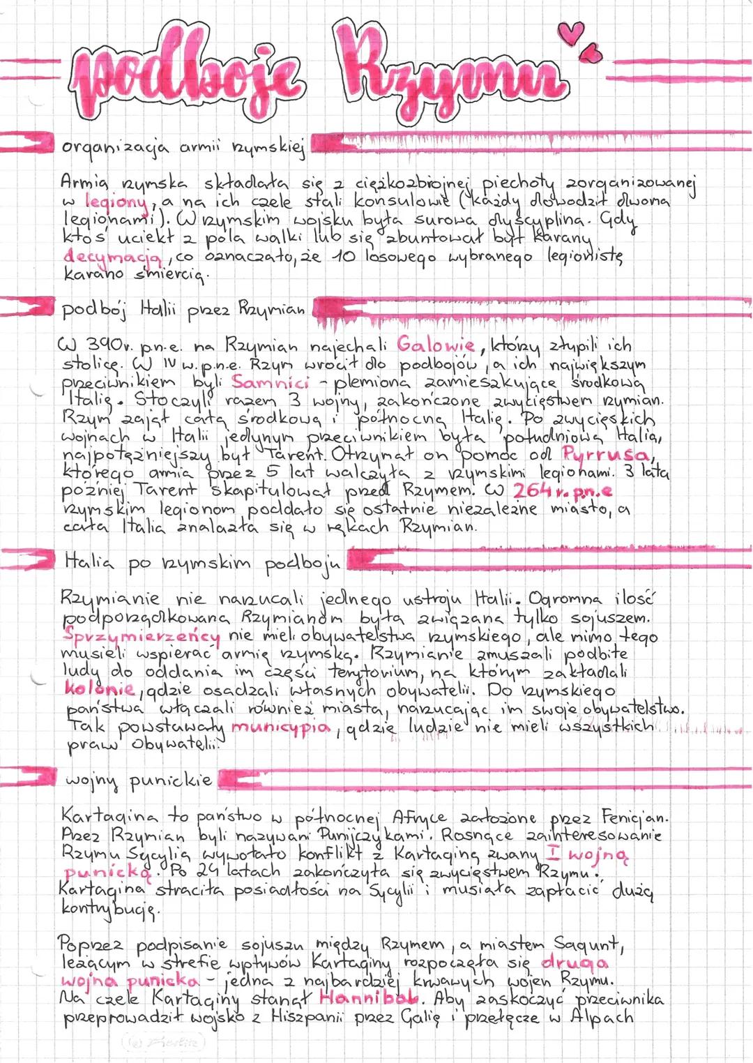 # podboje Rzymu

organizacja armii zymskiej.

Armia Rymska składała się z ciężko zbrojnej piechoty zorganizowanej
w legiony, a na ich czele 