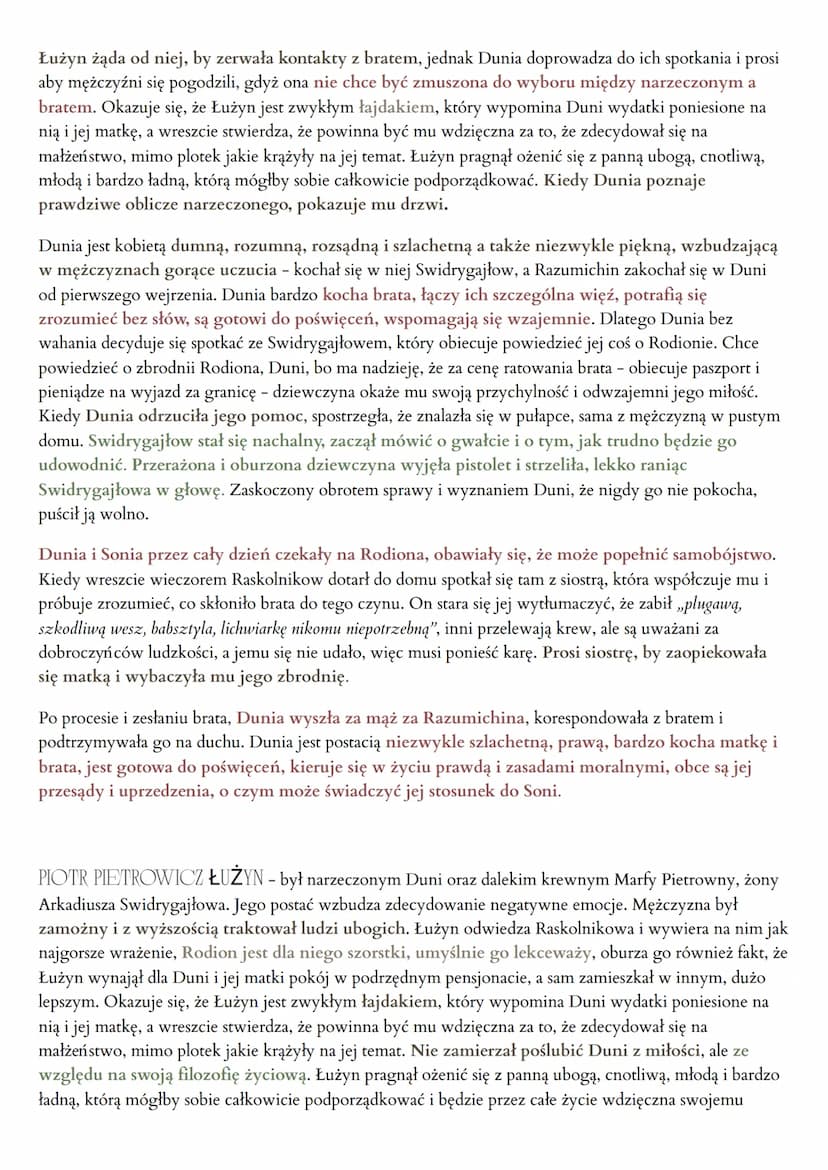 ZBRODNIA I KARA
Tematem powieści są losy byłego studenta, Rodiona Raskolnikowa,
który postanawia zamordować i obrabować starą lichwiarkę.
Fi