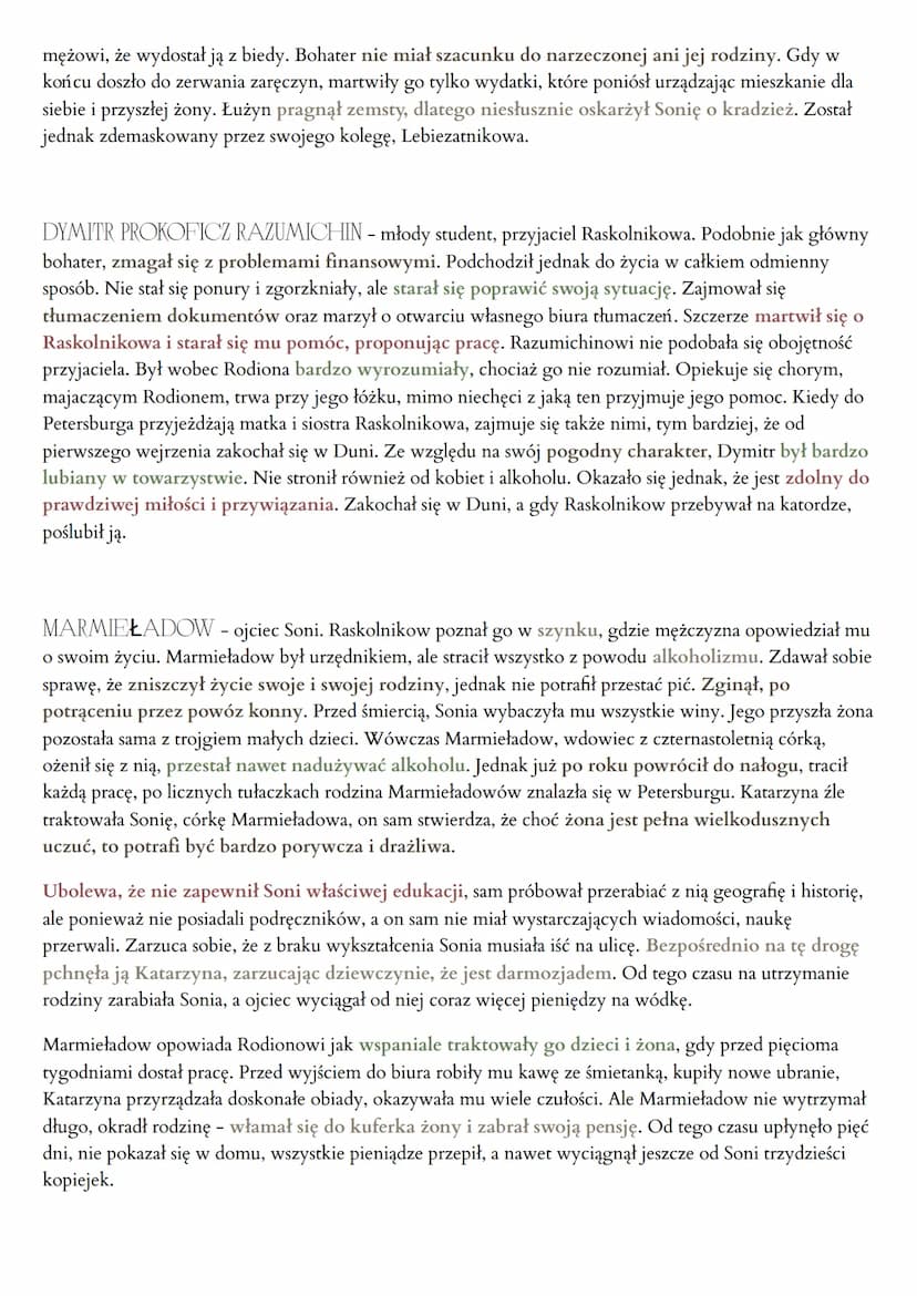 ZBRODNIA I KARA
Tematem powieści są losy byłego studenta, Rodiona Raskolnikowa,
który postanawia zamordować i obrabować starą lichwiarkę.
Fi