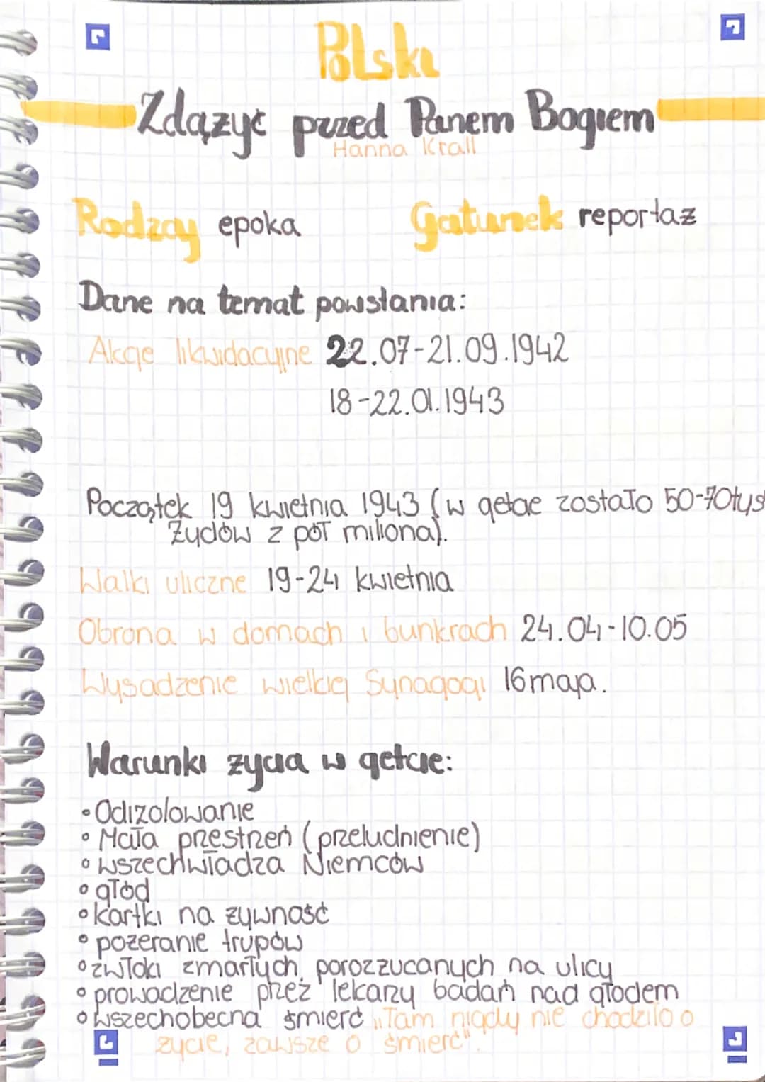 Polski
Zdazyć przed Panem Bogiem
Hanna Krall
Rodzay epoka Gatunek reportaz
Dane na temat powstania:
Akcie likwidacyjne 22.07-21.09.1942
18-2