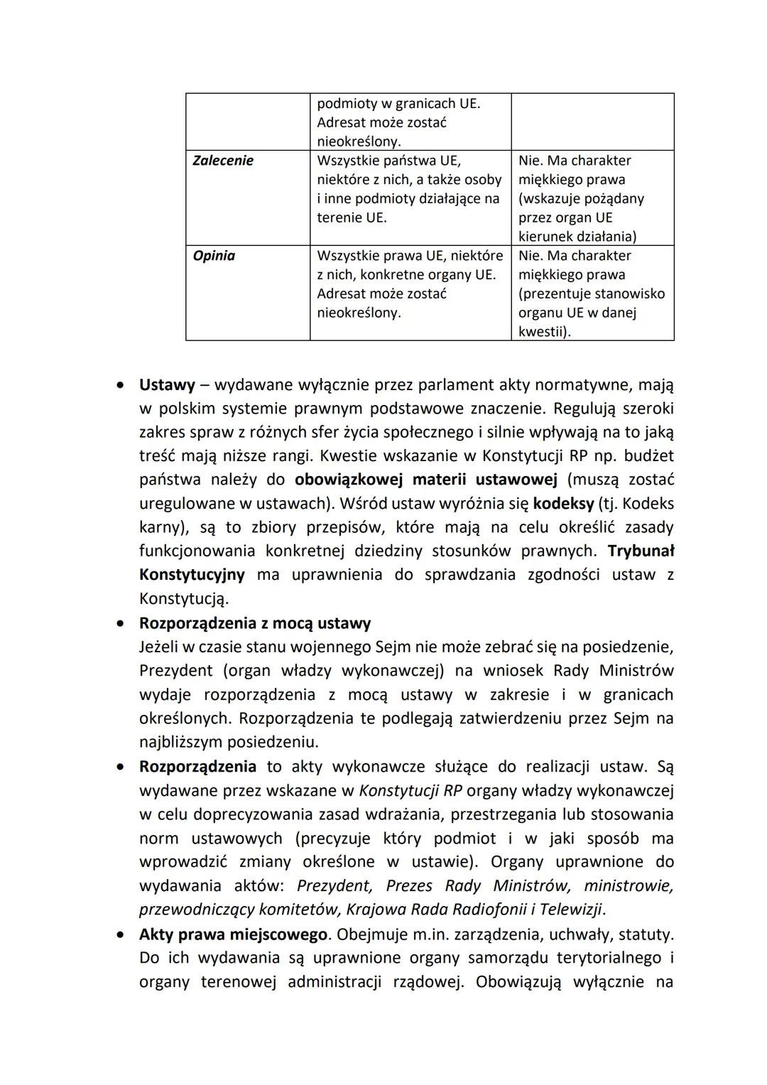 •
PRAWO I JEGO RODZAJE
Prawo w sensie przedmiotowym - obejmuje całość lub część norm
zawartych w przepisach prawnych, które regulują relacje