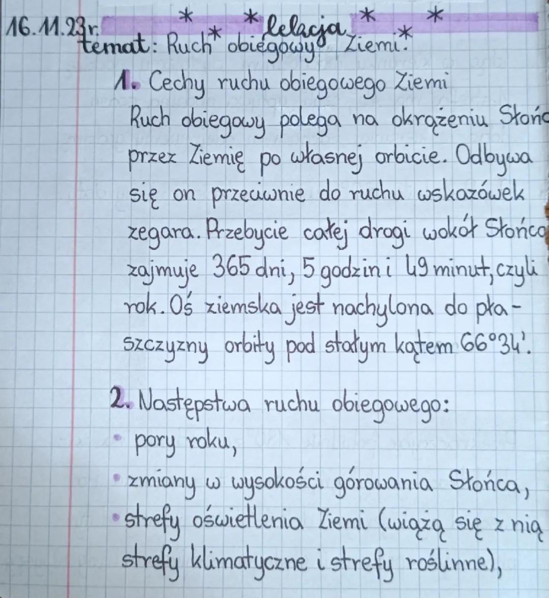 Ruch obiegowy Ziemi - wyjaśnienie