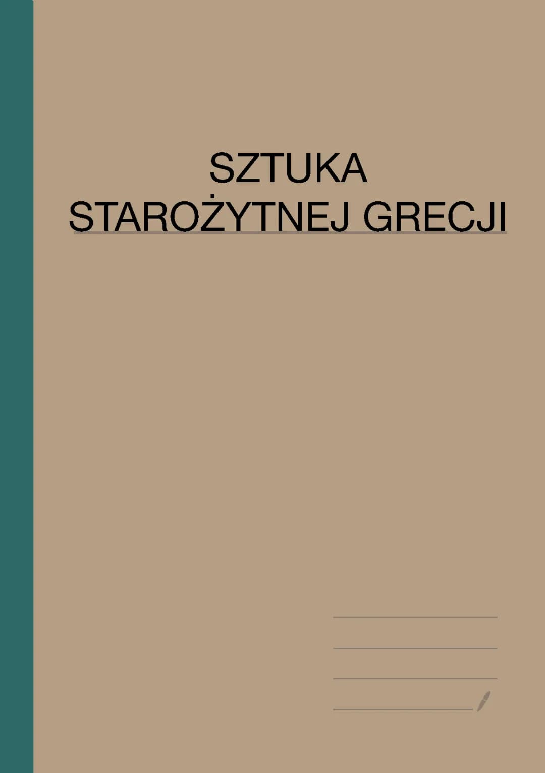 Sztuka starożytnej Grecji i Rzymu: Notatka i Prezentacja